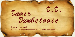 Damir Dumbelović vizit kartica